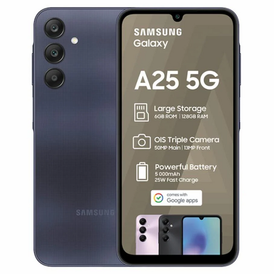 Samsung Galaxy A25 128GB Smartphone – 6.5” Super AMOLED Display, Quad Camera